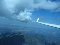 Flying North, looking at St. John, on a great soaring day